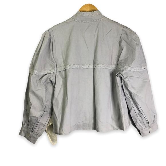 Harper Sage Whimsy Blouse Cottage Core Beaded Top - Picture 2 of 9